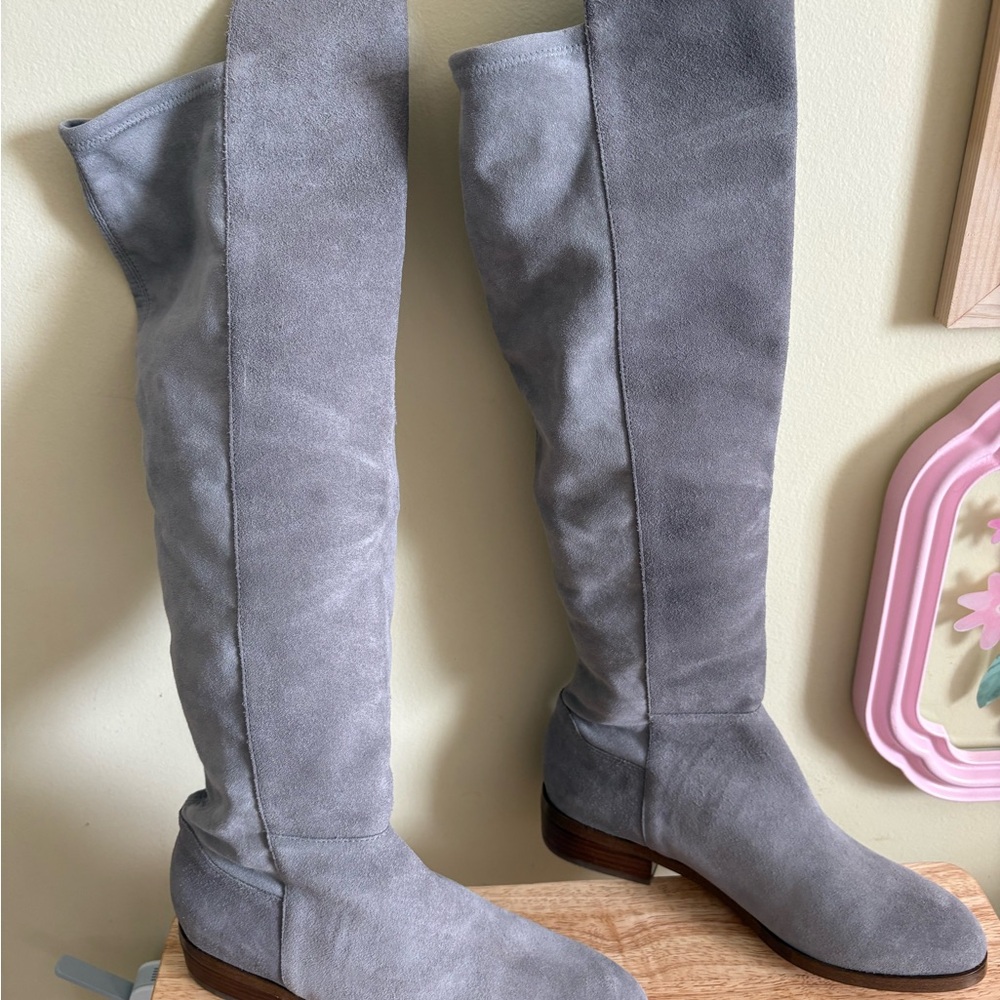 Sole Society Light Gray Over the Knee Boots